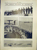 Old Antique Print Review Spithead Officer Guard Hms Magnificent Ship 1902 20th