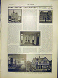 Original Old Antique Print Club Copenhagen Women Dartford Tavern 1902 20th