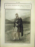 Original Old Antique Print Royal Portrait Prince Wales Roosevelt America 1902