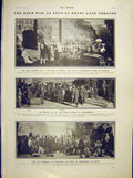 Old Antique Print Boer War Drury Lane Theatre Venezuela Revolution 1902 20th