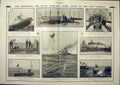 Original Old Antique Print Submarine Naval Warfare Vessels Navy Torpedo 1902