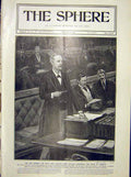 Original Old Antique Print Premier Balfour Prime Minister House Commons 1902