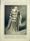Original Old Antique Print Marquis Salisbury Knight Garter Portrait 1902 20th