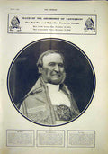 Original Old Antique Print Archbishop Canterbury Temple Portrait 1903 20th