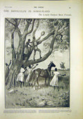 Original Old Antique Print Somaliland Africa Outpost Sketch 1903 20th Century