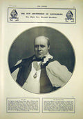 Original Old Antique Print Portrait Archbishop Canterbury Davidson 1903 20th