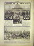 Old Antique Print King Edward Delhi India Elephant Musjid Suffolk Cruiser