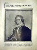 Original Old Antique Print Portrait Fitzgerald Don Felix Dublin Theatre 1903