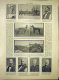 Original Old Antique Print Portrait Bishop Vaughan Torpid Hounds Natives 1903