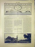 Original Old Antique Print Wave Hurrican Pacific Isle Wight Island 1903 20th