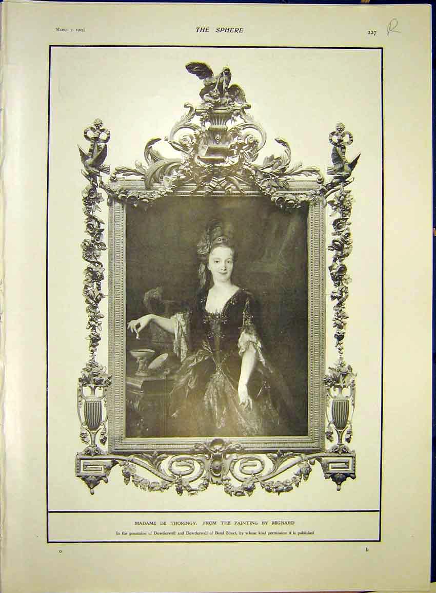 Original Old Antique Print Thoringy Portrait Mignard Morocco Revolt Somali 1903
