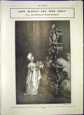 Original Old Antique Print Time Goodman Girl Clock Theatre Romeo Juliet 1903