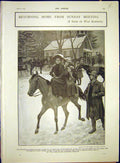 Original Old Antique Print Kentucky America Somali Burao River Africa 1903 20th