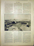 Original Old Antique Print Western Harbour Gibraltar Construction 1903 20th