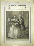 Original Old Antique Print Theatre Waller Lane Romance French King Son 1903 20th