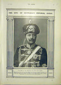 Original Old Antique Print Kaiser Hussar Denmark Easter Custom Athens 1903 20th