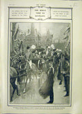 Original Old Antique Print King Edward Glasgow Technical College 1903 20th