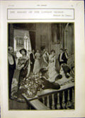 Original Old Antique Print London Season Discovery Relief Morning 1903 20th