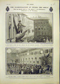 Old Antique Print Peter Great St Petersburg Zimbabwe Acropolis Hall 1903 20th