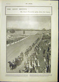 Original Old Antique Print Ascot Meeting Royal Procession 1903 20th Century