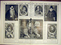 Original Old Antique Print Queen Elizabeth Tercenenary Famous Men Mercator 1903