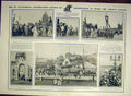 Original Old Antique Print St Petersburg Bicentenary Celbration Neva 1903 20th