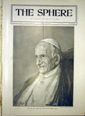 Original Old Antique Print Pope Leo Xiii Portrait Laszla 1903 20th Century