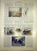 Old Antique Print Electric Motor Carriage Paeton Brougham Landaulet 1903 20th