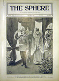 Original Old Antique Print Royal Visit Ireland King Queen Kingstown 1903 20th
