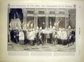 Original Old Antique Print Pope Funeral Procession Rome Obsequies Paget 1903