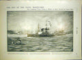 Original Old Antique Print Naval Manoeuvres Lagos Bay Ireland Portrush 1903