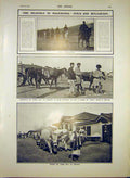 Original Old Antique Print Macedonia Turk Bulgarian Peasants Market 1903 20th