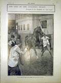 Old Antique Print Horse Sale Lane Adridge Convent Mar Saba Jerusalem 1903 20th