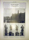 Original Old Antique Print Leeds Statue Gale English Channel Dover Garratt 1903