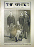 Original Old Antique Print Cabinet Minister Chamberlain Ritchie Hamilton Balfour