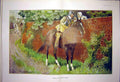 Original Old Antique Print Priscilla Puritan Maiden Fine Art 1903 Horse Lady