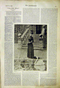 Original Old Antique Print Dorothy Painting Rev. Sebastin Gates 1892 Victorian