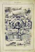 Original Old Antique Print Isle Whight Art Society President Beatrice Portrait
