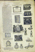 Original Old Antique Print Advert Christmas Mappin Webb Oxford-Street 1892 19th