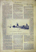 Original Old Antique Print Etching Hrh Comtesse De Flandre Court News 1892 19th