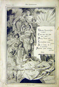 Original Old Antique Print Bowley Sketch The Year Dead Poem Shelley 1892 19th