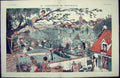 Original Old Vintage Print Spring-Time Sketch Season French 1921 Vallee 20th