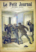 Original Old Antique Print Insane Office Prefecture Seine Paris French 1892 19th