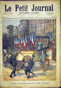 Original Old Antique Print Conscripts War Army Military French 1892 Victorian