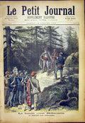 Original Old Antique Print Bandits Bellacoscia Police Arrest French 1892 19th