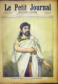 Original Old Antique Print Portrait Mounet-Sulley French Comedy Theatre 1892