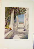 Original Old Vintage Print Capri Italy C1919 Fine Art Color 20th Century