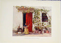 Original Old Vintage Print Color Courtyard Seville Spain C1919 20th Century