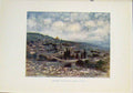 Original Old Antique Print Holy Land Mount Olives Color Mosque