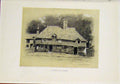 Original Old Vintage Print Cottage Surrey County C1919 Sketch Etching Sepia 20th